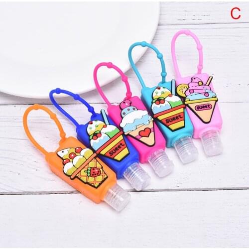 1pcs Cute Cartoon Mini Hand Sanitizer Split Bottles Portable Detachable Cover Silicone Bath Shower Hand Gel Holder