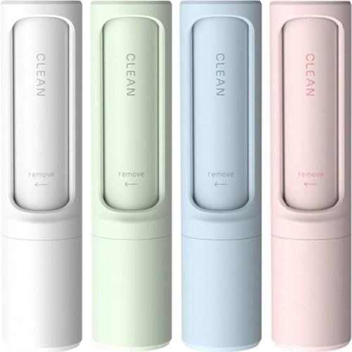 2-1 Reusable Pet Hair Remover Brush Lint Roller Self Cleaning Cat Dog Fur Hair Dust Removal Brush for Clothes Portable Effective