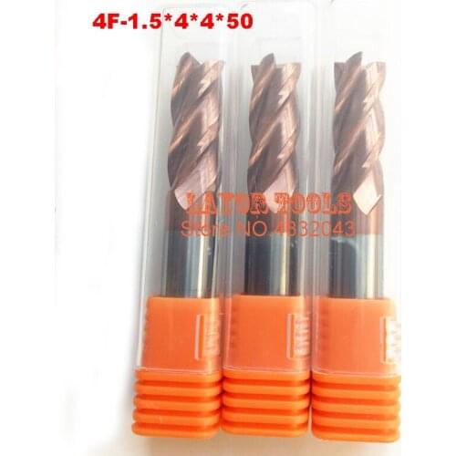 4F-1.5 HRC60,carbide Square Flatted End Mills coating:nano 4 flute diameter 1.5 mm, The Lather,boring Bar,cnc,machine
