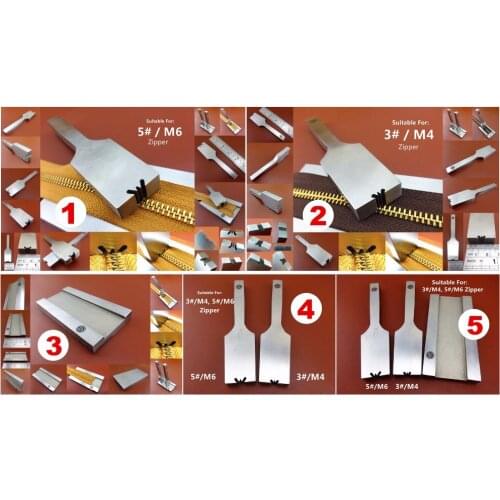 5kind Heavy Duty Leather Craft 3#/5# Zipper Tooth Detachment Install Repair Cutting Punch Tool - Cutter Knife Edger Creaser Awl