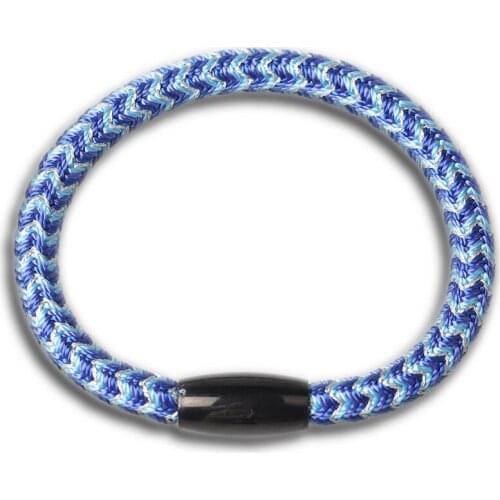 Mama handmade weave bracelet bangle woven blue white tone bracelets gift mama jewelry for him with stainless steel black clasp
