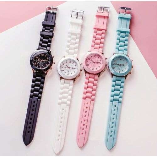 1PCs Silicone Clock Jelly Band Sports Watch Men Women Quartz Wrist Watch Ladies Dress Watches Gift Luxury Quartz Wristwatches