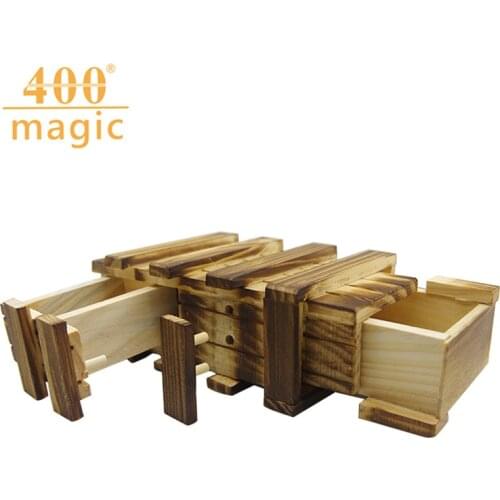 Big size wooden antique precious treasures box develop brain intelligence magic toys