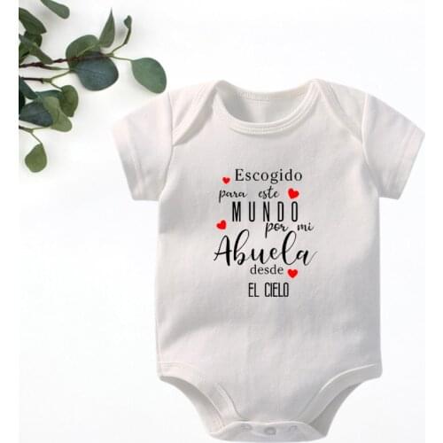 Infant Cotton Short Sleeve Baby Body Clothes Chosen for This World By My Grandmother From Heaven Funny Newborn Baby Romper