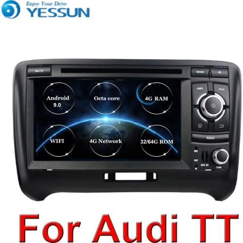 DSP Octa core Android 9.0 2 DIN Car DVD GPS For Audi TT MK2 8J 2006 2007 2008 2009 2010 2011 2012 multimedia player radio