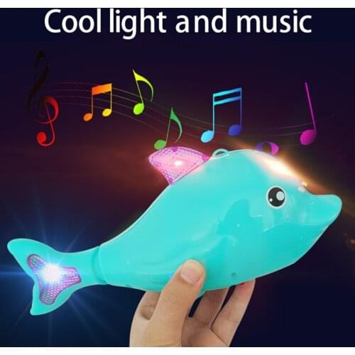 Electric Swinging Dolphin Toy Cat Interactive Toys Pet Training Iq Toy Baby Bath Dolphin Shaped Toys With Music Led Light