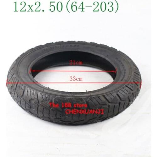 Lightning delievery 12*2.50 (64-203) pneumatic wheel tire 12-inch electric bicycle inner and outer tires 12x2.50 tyre