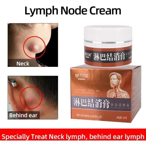 Lymph Node Elimination Cream Effective Treat Neck Ears Lymph Node Herbal Lymphatic Detox Anti-Swelling Care Massage Plaster