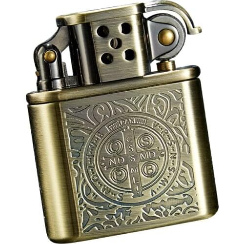 Constantine ZORRO Copper Cigarette Lighter Gasoline Vintage Metal Kerosene For Gas Lighter Grinding Wheels Fire Lighter