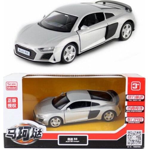High simulation R8 Coupe supercar Model,1:36 scale alloy pull back car,Collection metal model toys,free shipping