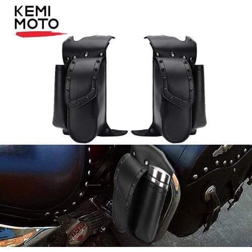 Motorcycle Saddlebag Guard Bag Water Bottle Holder For Road King Street For Electra Glide FLHR FLTR FLHT Touring Waterproof