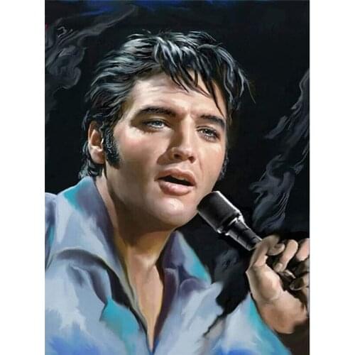 Elvis Presley DIY Cross Stitch Embroidery 11CT Kits Craft Needlework Set Printed Canvas Cotton Thread Home Decoration Sale