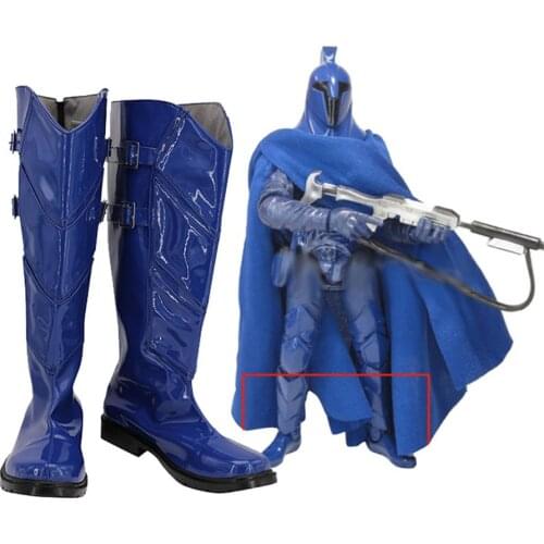 Cosplay Costume Shoes Boots Adult Dark Blue Boots Custom Made L920
