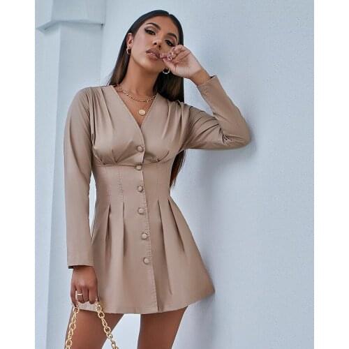 Autumn Bodycon Lapel Women White Dress Elegant Slim Long Sleeve Ladies Mini Dress Fashion Skinny Dress Shirt Streetwear