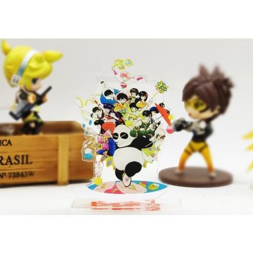 Ranma 1/2 family Genma Akane Ryouga acrylic stand figure model plate holder cake topper anime Japanese cool