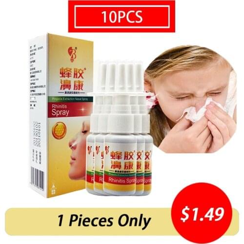 10pcs Nasal Spray Chinese Traditional Medical Herb+Propolis Strong and effective treatment Chronic Rhinitis Sinusitis