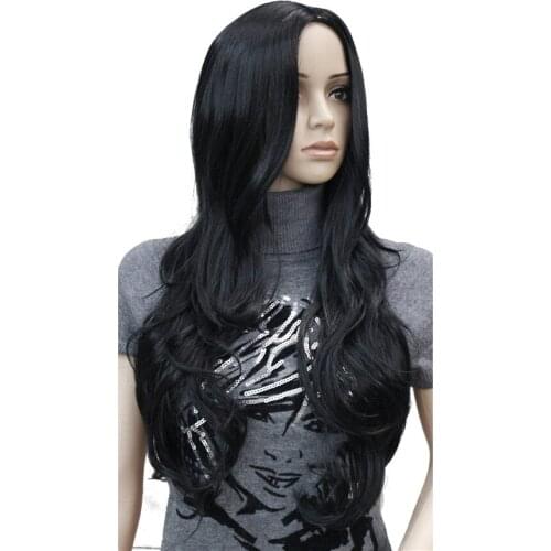 StrongBeauty Womens Wigs Black/Blonde Long Wavy Hairstyles Synthetic Full Wig