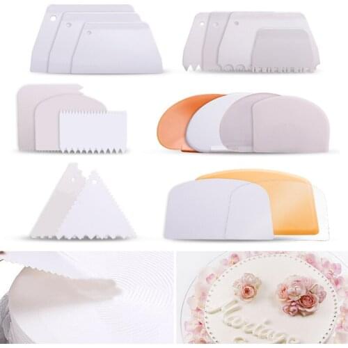 1/4/9pcs Kitchen Supplies Baking Cake Tools Plastic Dough Scraper Pastry Butter Cutter Baking Cake Decorating Tools