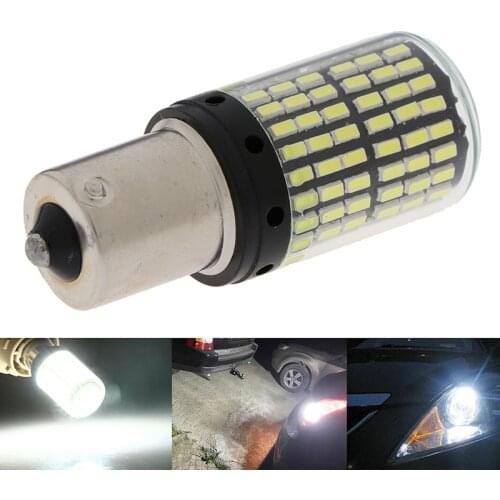 1 X White 1156 7506 P21w Ba15s Led 3014 144smd Dc12-24 V Automobile Steering Lamp Bulb White 6500k