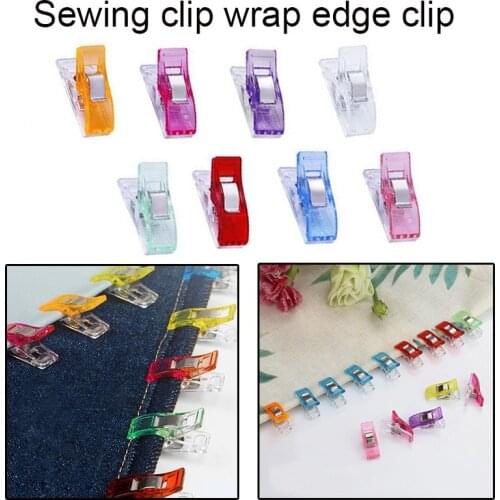 10PCS Clothespins Sewing Clips Plastic Clamps Quilting Crafting Crocheting Knitting Safety Clips Assorted Colors Binding Clips