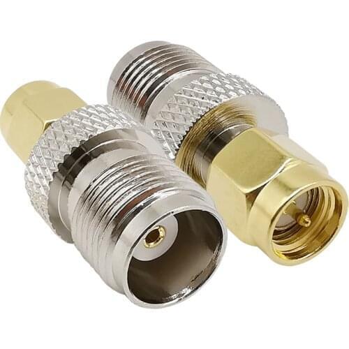 5Pcs TNC Female to SMA Male RF Coaxial Adapter Connector TNCk-SMAJ Series straight adapter