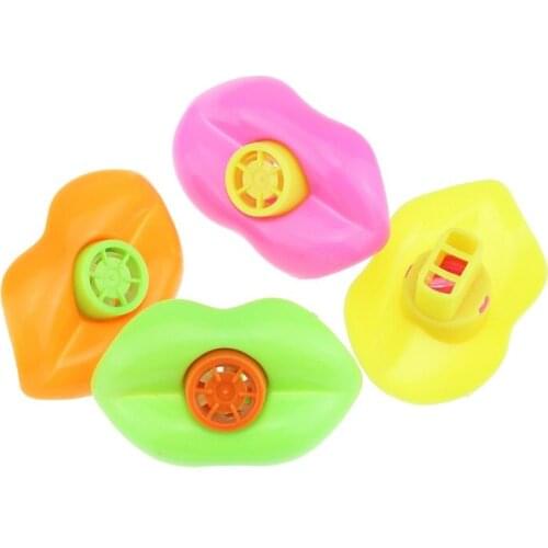 500pcs Mixed Color Plastic Lip Whistles Kids Birthday Party Supplies Gift Toys Christmas Party Toy Decoration DHL