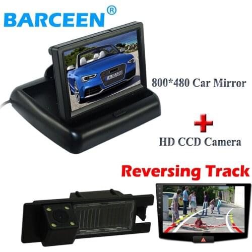 4.3"car display +car revesing camera 4 led Dynamic track line forOpel Astra H /Corsa D/ Meriva A /Vectra C/Zafira B/FIAT