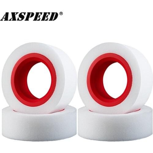 AXSPEED 4PCS Dual Stage Sponge Foam 105-110mm 115-120mm Fit 1.9 Wheel Tires for 1:10 Axial SCX10 & SCX10 II 90046 RC Crawler Car
