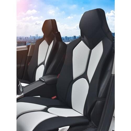 2 Pc Front Seat Cover Auto Main Driver Seat Cushion Breathable Thickened Seat Cover Racing Sports Car Decor Customized Interior