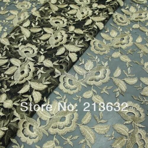 D po62-275 New organza embroidered cloth textile embroidery fabric polyester line Guangzhou embroidery lace electronic Best new