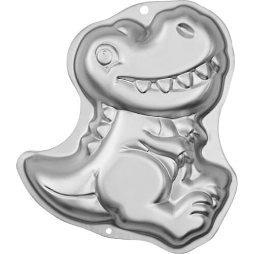 Kids Birthdays Party Cute Cake 12 Inch Dinosaur Shaped Aluminum 3D Cake Mold Baking Tin