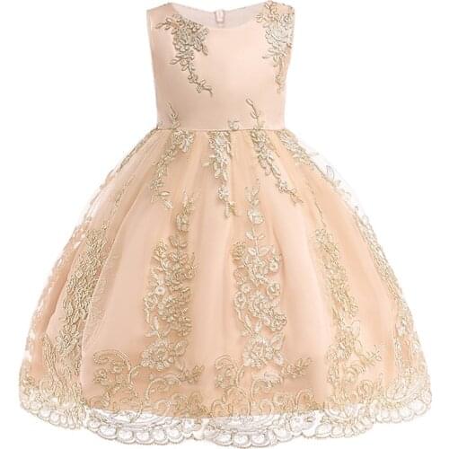 Teens Flower Dress Kids Clothes Princess Kids Dresses for Girls Children Evening Party Wedding Bridesmaid Dresses Costume 3 8 Y