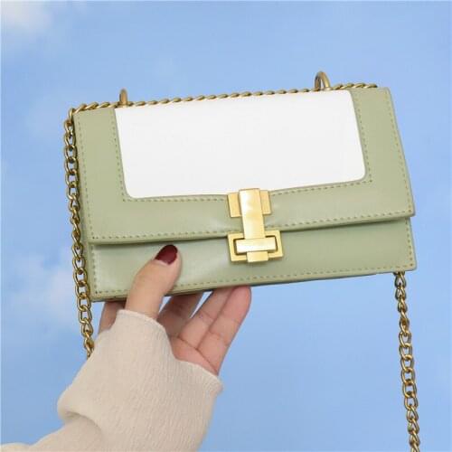 Double-Layered Chain Small Square Crssbody Bag Novelty Lady Shoulder Stiletto Handbags Fashionable Summer Womens Model Satchels