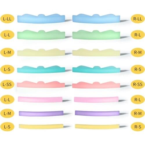 Eyelash Perming Pad Silicone Eyelashes Perming Curler Colorful Lashes Lifting Rods Reusable Lash Lift Shield Pads For Perfect La