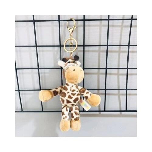 Animals Dog Penguin Fox Keychain Dolls Stuffed Plush Toys Small Pendant Dolls for Bags and Key Decor
