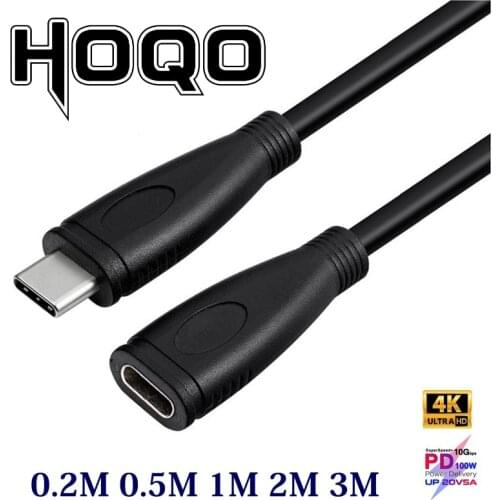 USB C Extension Cable Type C Male to Female Extension Cable Cord 10Gbps USB 3.1 Gen 2 100W PD 4k*60HZ Video Charge Cable