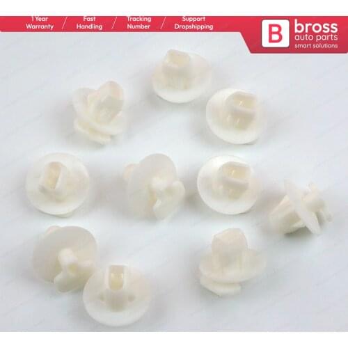 BCF2140 10 Pieces Trim Panel Clip for Toyota Top Head Size: 19mm Stem Length: 10.8mm Fits into:10.5x9mm Replacement Toyota