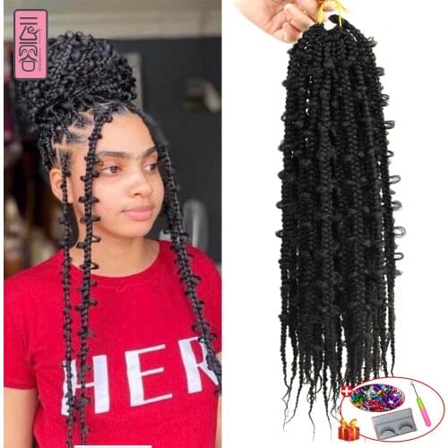 YunRong Butterfly Locs Crochet Hair Soft River Synthetic Senegalese Twist Hair Nu Braiding For Black Women Faux