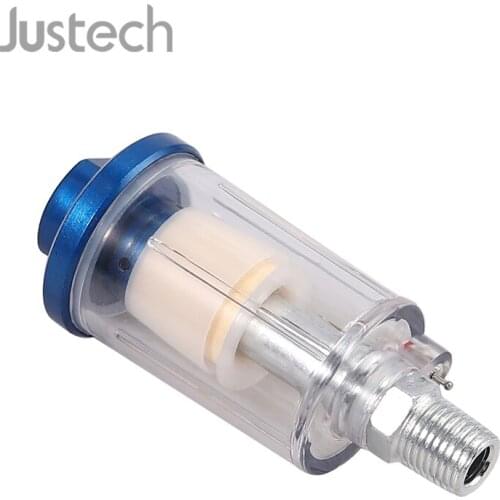 Justech Mini Oil And Water Separator With integrated Air Filter For Spray Gun ABS Water Air Filter