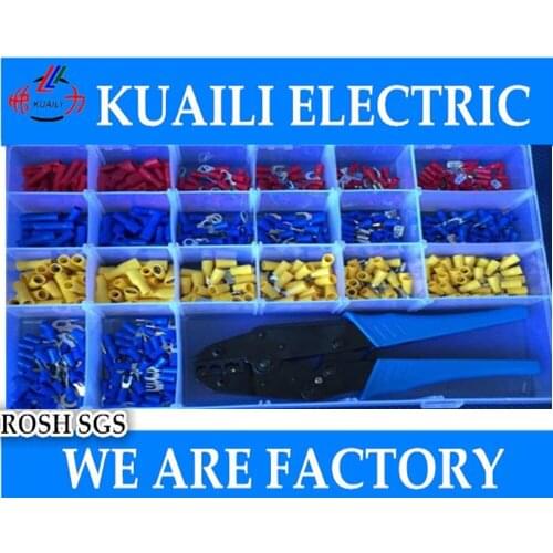 650pcs Assorted Insulated Terminal Assortment Kit Electrical Terminator professional tools ratchet crimping plier LY-03C