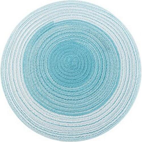 Round Placemats for Dining Table Set of 6, Braided Anti-Skid Washable Kitchen Table Mats,Kitchen Placemats,15Inch