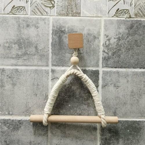 Retro Wall-mounted Wooden Tissue Holder Bedroom Toilet Tissue Holder Decoration Bathroom Accessories Tissue Holder