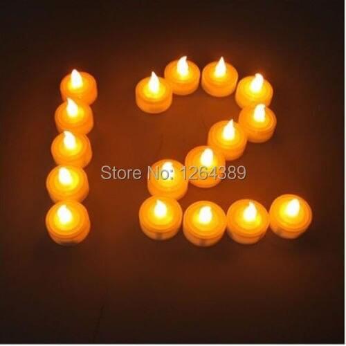 New 100pcs LED Battery Operated Flameless Tealight Tea Candles Light for Wedding Birthday Party Christmas