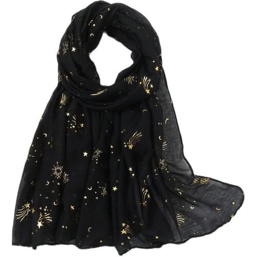 Newest Glittering Women Cotton Glitter Shawls Scarf Muslim Hijabs Turbans Fashion Large Size Head Wraps Headscarf 1PC Retail