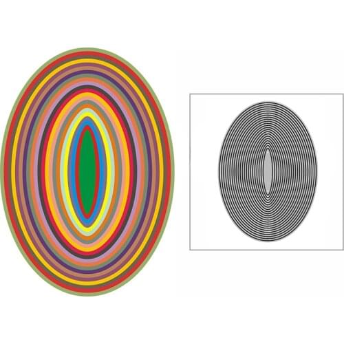 New Dense Nesting Ovals Craft Embossing Mold 2021 Metal Cutting Dies for DIY Decorative Scrapbooking Album Card Making No Stamps