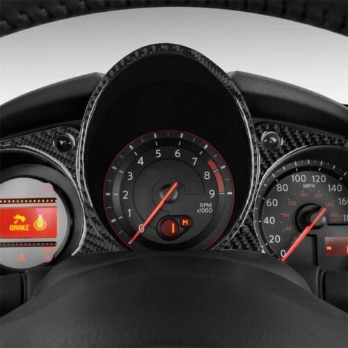 Carbon Fiber Interior Decoration Dashboard Speed Speedometer Panel Cover Trim for Nissan 370z 2009+ Car Accessories Stickers