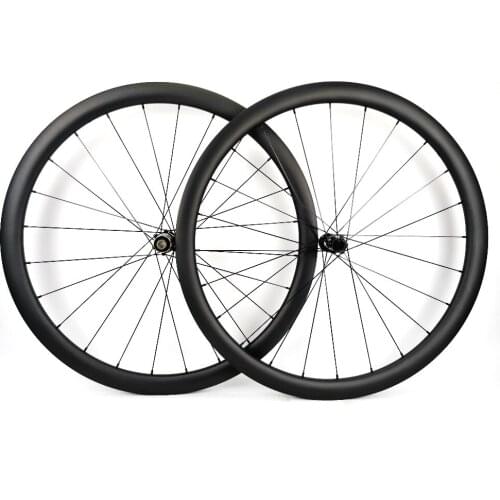 Full carbon fiber wheels 700C 38mm depth 25mm width Clincher/Tubular Road disc brake bike wheelset UD matte finish