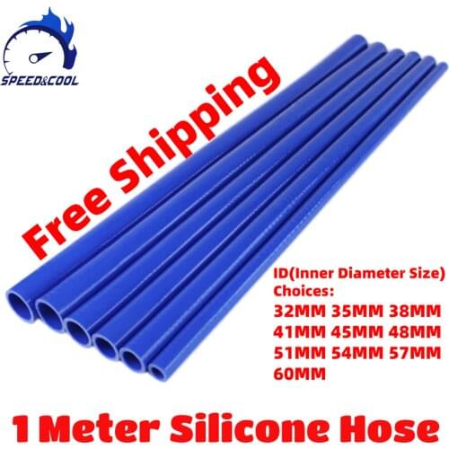 1 Meter Length Straight General Silicone Coolant Intercooler Pipe Tube Hose ID 32MM 35MM 38MM 41MM 45MM 48MM 51MM 54MM 57MM 60MM