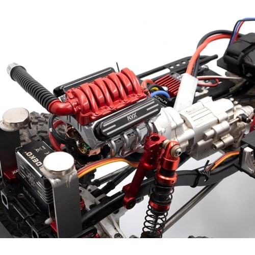 Rc Crawler Car V8 Motor Engine Cooling System Kits For 1:10 Scale Remote Control Car Axial Scx10 ii 90046 Traxxass Trx4 Parts