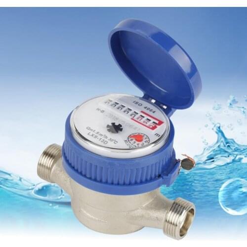 Home Usage 15mm 12 inch Water Meter Counter with Fittings for Garden